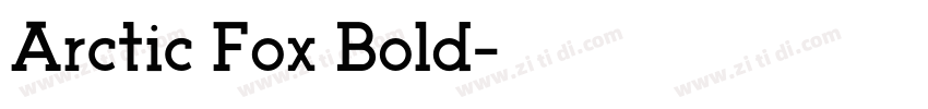Arctic Fox Bold字体转换